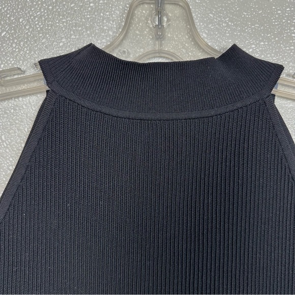 Babaton Sculpt Knit Halter Top Black Ribbed Aritzia Cropped 2XL NWT - Picture 12 of 16